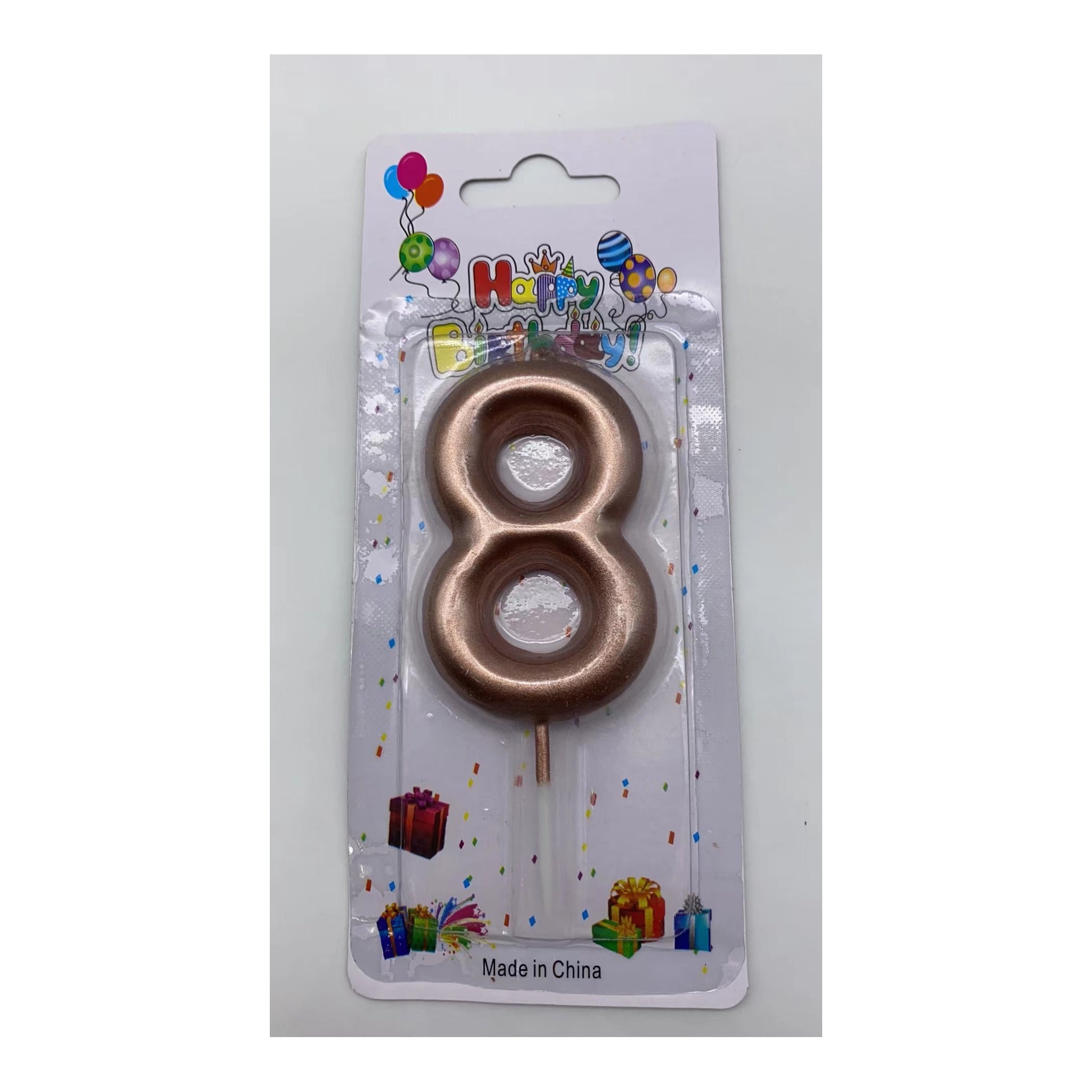 Birthday Candle Rose Gold 8